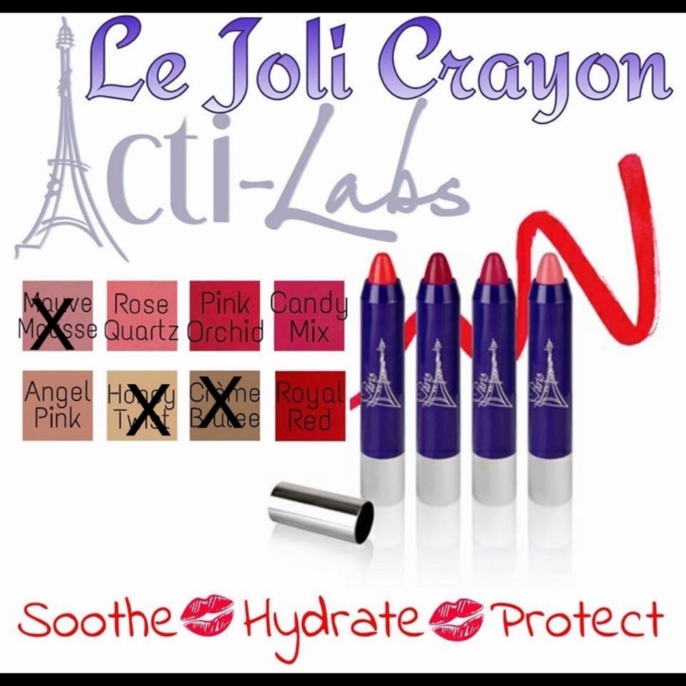 5 Creamy Moisturizing Lip Crayon Set from France